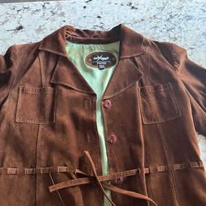 Maxium Wilsons BrownSuede jack with waist ties